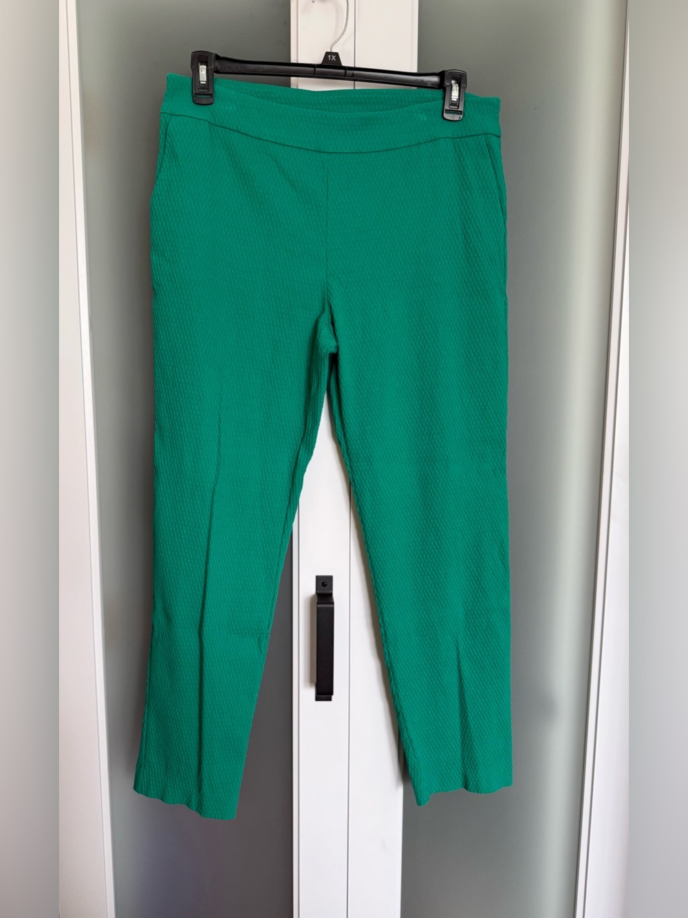 Attyre Emerald Green Textured Pull-On Chinos